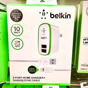 Belkin iPhone charger with sync cable NWT